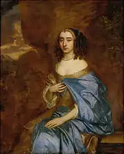 Portrait of a Lady with a Blue Drape, circa 1660