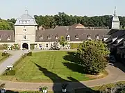 View of the courtyard of the outer bailey
