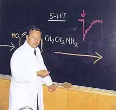 A German chemist with colored chalk (1970)