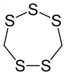 Skeletal structure of lenthionine