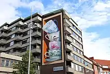 Leon Keer 3d mural 'Shattering' in Helsingborg