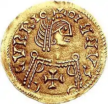 Tremissis depicting Liuvigild (568–586) of Visigothic Kingdom
