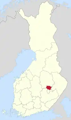 Location of Leppävirta in Finland