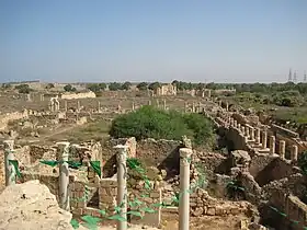 View on Leptis Magna from the theater wall
