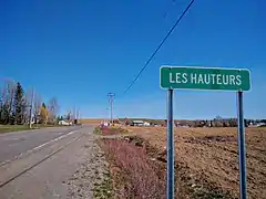 Entering Les Hauteurs-de-Rimouski on Route 298.