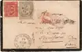 Egypt 1876, ship cover showing red boxed 'Paquebot' postmark