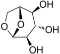 Stereo skeletal formula of levoglucosan