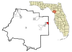 Location in Levy County and the state of Florida