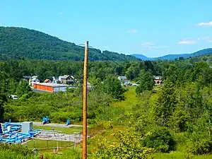 The borough of Lewis Run from the hills and State Route 4001 (Lafayette Avenue).