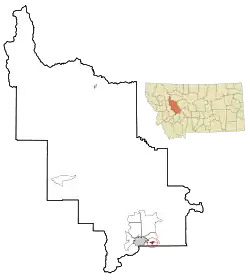 Location of East Helena, Montana