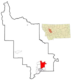 Location of Helena Valley Northeast, Montana