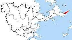Location in Lianjiang County