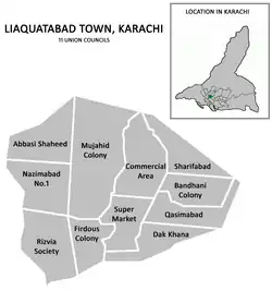 Liaquatabad Town was divided into 11 Union Councils