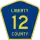 County Road 12 marker
