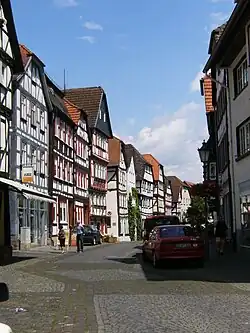 Late medieval framework buildinga in Oberstadt road
