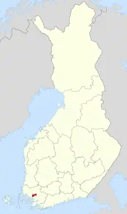 Location of Lieto in Finland