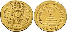 Note the exergue on the reverse "OB+✱"  The solidi of Constantinople bore the legend "CONOB", and the OB+✱ indicated that the coin was of a lighter weight than the standard.