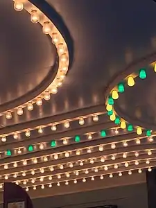 Lights above the entryway