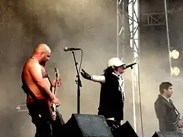 Max Flövik, Martin Westerstrand and Daniel Cordero of Lillasyster at Metaltown 2008