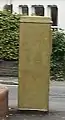 Gold post box for Lily van den Broecke, gold medalist for rowing (mixed coxed fours) at the 2012 Summer Paralympic Games.