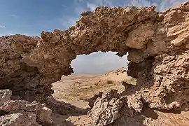 Limestone arch in Al Kharrara