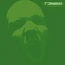 A green-tinted photo of Fred Durst screaming