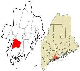 Location in Lincoln County and the state of Maine.