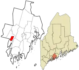 Location in Lincoln County and the state of Maine