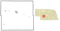 Location of Sutherland, Nebraska