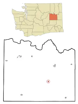 Location of Harrington, Washington