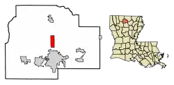 Location in Lincoln Parish, Louisiana