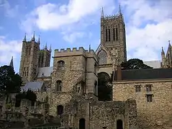 Lincoln Cathedral from the Palace [File:Old Bishop's Palace]