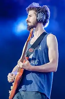 Delson performing with Linkin Park at Rock im Park in 2014