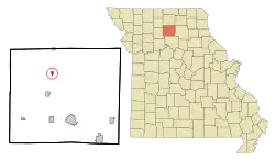 Location of Purdin, Missouri