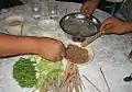 Linut - a sticky concoction made from sago starch.