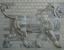 Lion on a decorative panel from Darius I the Great's palace, Louvre