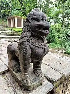 Lion statue in front of Mahankal