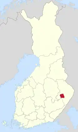 Location of Liperi in Finland