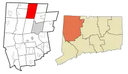 Norfolk's location within Litchfield County and Connecticut