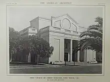 lithograph of First Church of Christ Scientist, Long Beach