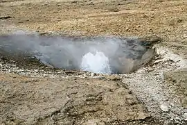 Litli Geysir erupting