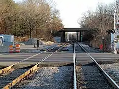 Second track through the Foster Street crossing and new interlocking installed in 2012