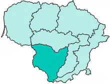 Location of Diocese of Vilkaviškis in Lithuania