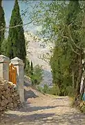 Livadia, Southern Landscape, oil 25.5 x 18 cm (Private Gallery)