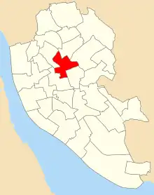 A map showing the ward boundaries of the 1980 Tuebrook ward