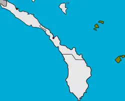 Location of Tanir Rural LLG in Namatanai District of New Ireland Province in Papua New Guinea