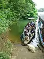 Local People using boats for transportation