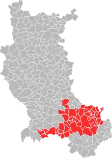 Location in the Loire department.