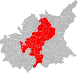 Location within the Alpes-de-Haute-Provence