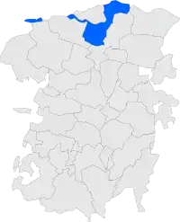 Map showing location within Catalonia